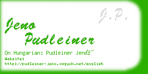 jeno pudleiner business card